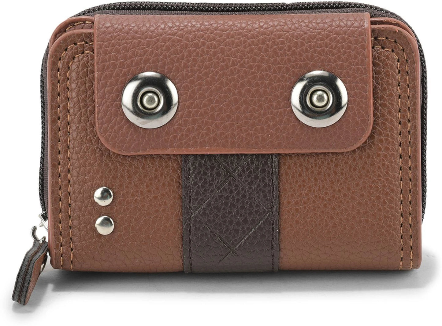 MENSCH Men & Women Casual Tan Artificial Leather RFID  Card Holder (15 Card Slots)